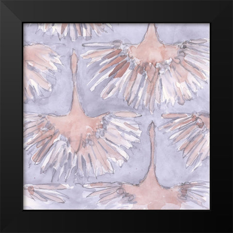 The Bird Gathering I Black Modern Wood Framed Art Print by Dixon, Samuel