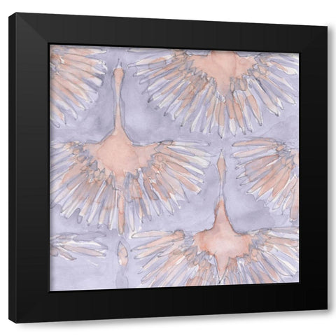 The Bird Gathering II Black Modern Wood Framed Art Print by Dixon, Samuel