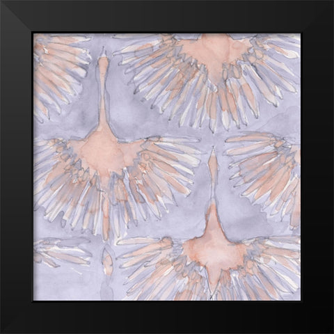 The Bird Gathering II Black Modern Wood Framed Art Print by Dixon, Samuel