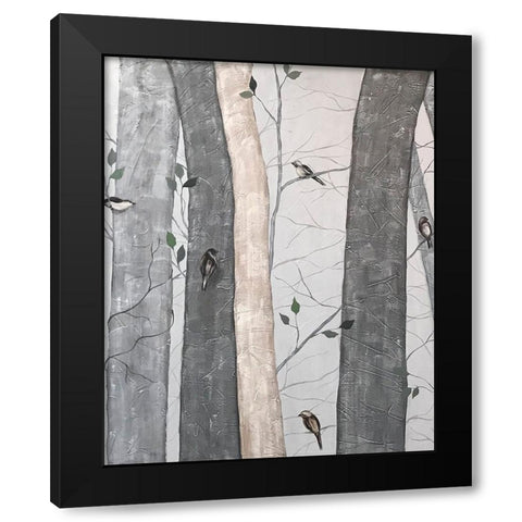 Into the Woods II Black Modern Wood Framed Art Print by Reynolds, Jade