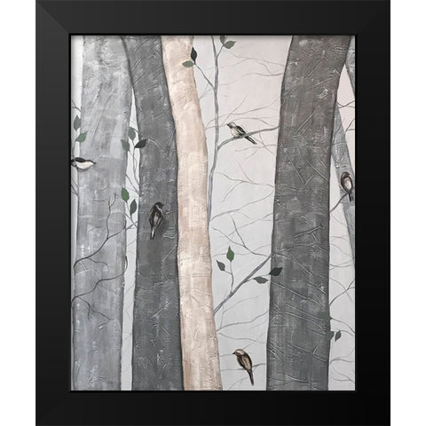 Into the Woods II Black Modern Wood Framed Art Print by Reynolds, Jade