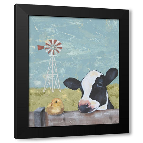 My Farm Friends II Black Modern Wood Framed Art Print with Double Matting by Reynolds, Jade