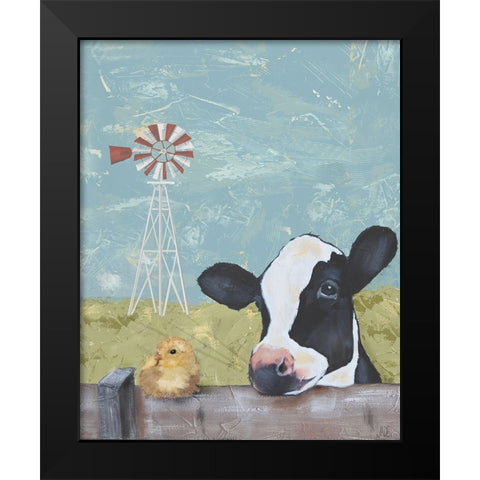 My Farm Friends II Black Modern Wood Framed Art Print by Reynolds, Jade