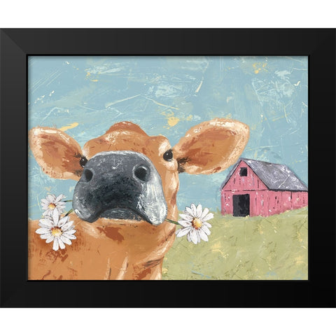 My Farm Friends IV Black Modern Wood Framed Art Print by Reynolds, Jade