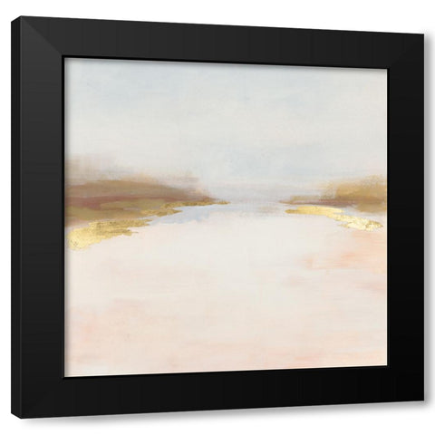 Placid Horizon I Black Modern Wood Framed Art Print by Vess, June Erica