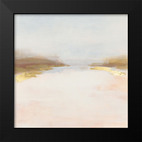 Placid Horizon I Black Modern Wood Framed Art Print by Vess, June Erica