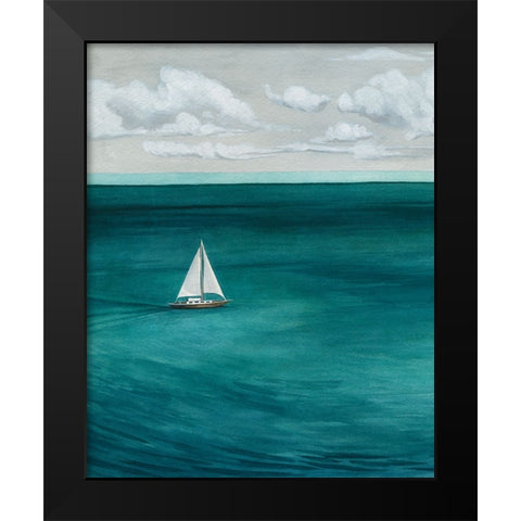 Mediterranean Sails I Black Modern Wood Framed Art Print by Popp, Grace