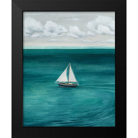 Mediterranean Sails II Black Modern Wood Framed Art Print by Popp, Grace