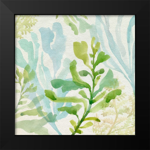 Seaweed Scramble II Black Modern Wood Framed Art Print by Barnes, Victoria