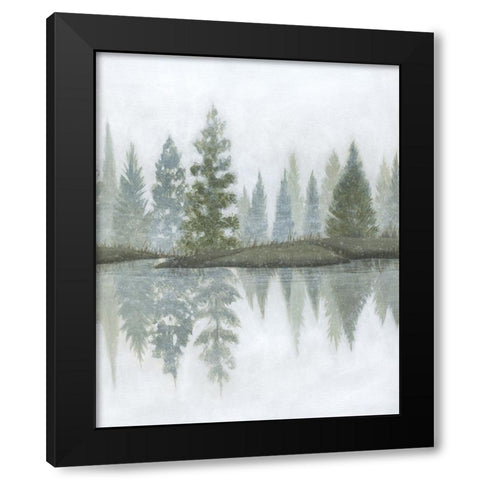 Hazy Winter Reflections II Black Modern Wood Framed Art Print with Double Matting by Popp, Grace