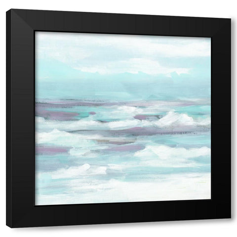 Lavender Waves I Black Modern Wood Framed Art Print by Vess, June Erica