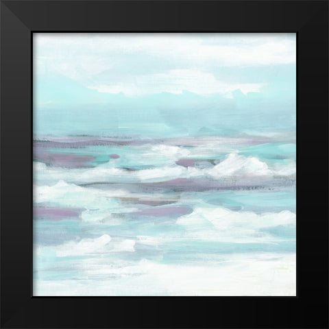 Lavender Waves I Black Modern Wood Framed Art Print by Vess, June Erica