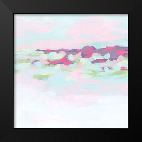 Rose Quartz Shore I Black Modern Wood Framed Art Print by Vess, June Erica