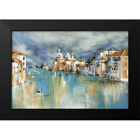 Season in Venice Black Modern Wood Framed Art Print by Edmunds, Sydney