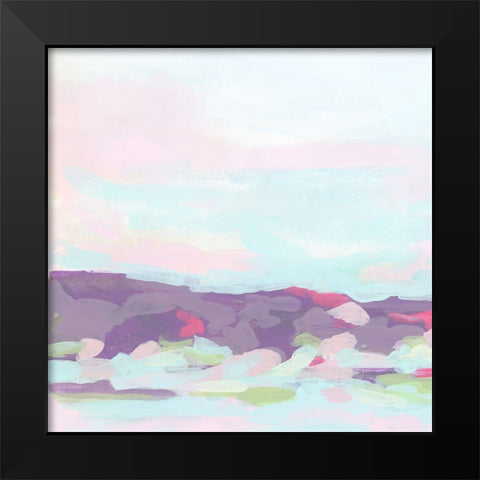 Rose Quartz Shore II Black Modern Wood Framed Art Print by Vess, June Erica