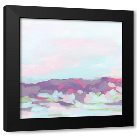 Rose Quartz Shore III Black Modern Wood Framed Art Print with Double Matting by Vess, June Erica