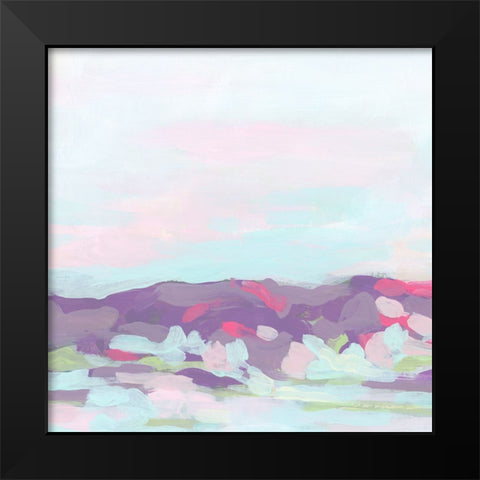 Rose Quartz Shore III Black Modern Wood Framed Art Print by Vess, June Erica