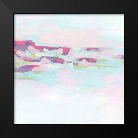Rose Quartz Shore IV Black Modern Wood Framed Art Print by Vess, June Erica