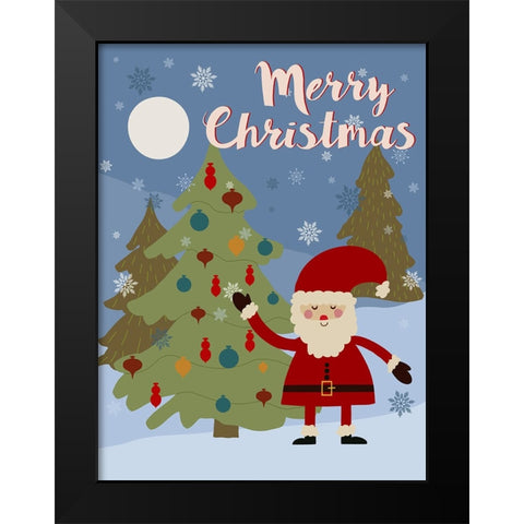 Winer Santa I Black Modern Wood Framed Art Print by Moore, Regina