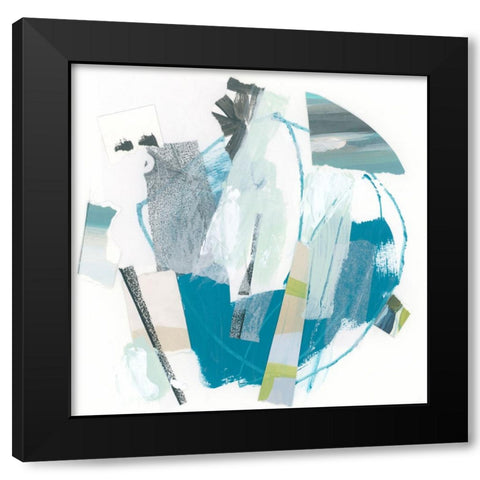 Sea Mirror II Black Modern Wood Framed Art Print with Double Matting by Vess, June Erica