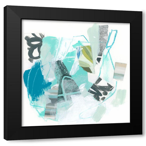 Sea Mirror IV Black Modern Wood Framed Art Print with Double Matting by Vess, June Erica