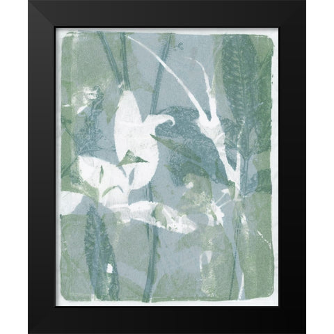 Subtle Sage Flora I Black Modern Wood Framed Art Print by Barnes, Victoria