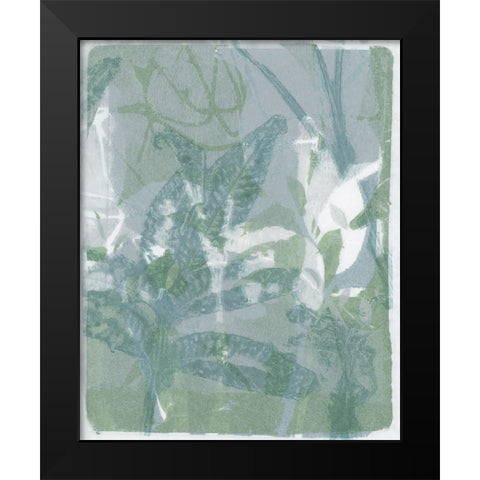 Subtle Sage Flora II Black Modern Wood Framed Art Print by Barnes, Victoria
