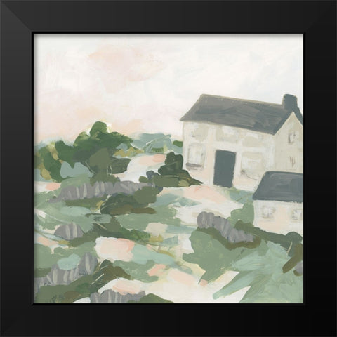 Cottage Hill II Black Modern Wood Framed Art Print by Vess, June Erica