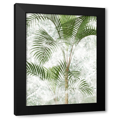 Lace Palms I Black Modern Wood Framed Art Print by Vess, June Erica
