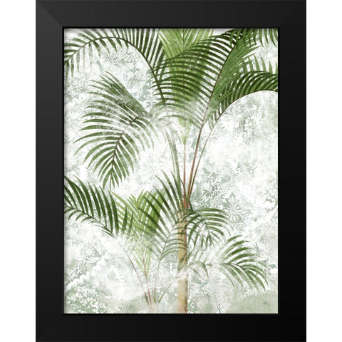 Lace Palms I Black Modern Wood Framed Art Print by Vess, June Erica