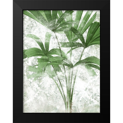 Lace Palms II Black Modern Wood Framed Art Print by Vess, June Erica