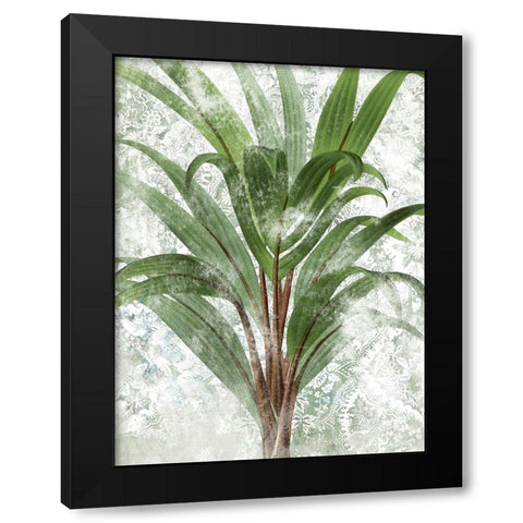 Lace Palms III Black Modern Wood Framed Art Print by Vess, June Erica