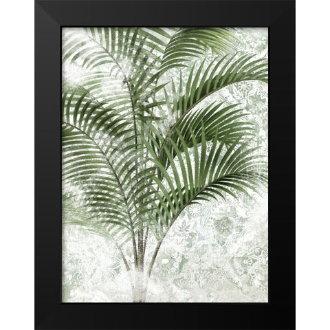 Lace Palms IV Black Modern Wood Framed Art Print by Vess, June Erica