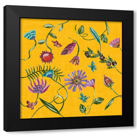 Beauty of the Sun II Black Modern Wood Framed Art Print with Double Matting by Wang, Melissa