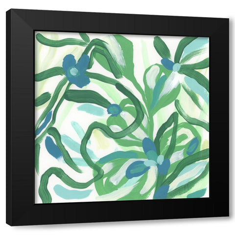 Jungle Melody II Black Modern Wood Framed Art Print with Double Matting by Vess, June Erica