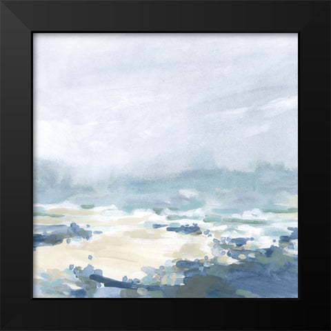 Seaspray Surf I Black Modern Wood Framed Art Print by Vess, June Erica
