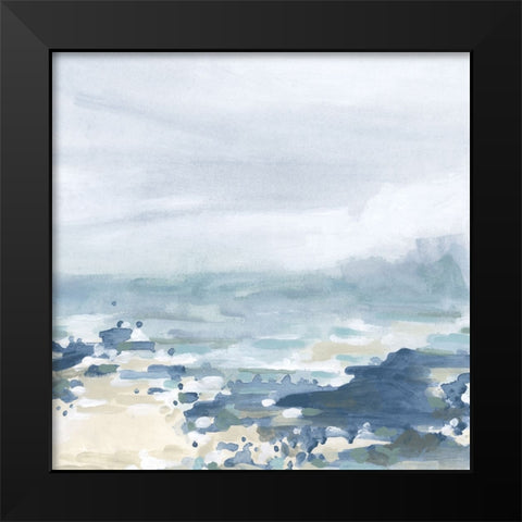 Seaspray Surf IV Black Modern Wood Framed Art Print by Vess, June Erica