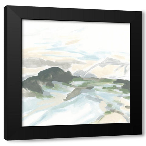 Open Currents II Black Modern Wood Framed Art Print with Double Matting by Vess, June Erica