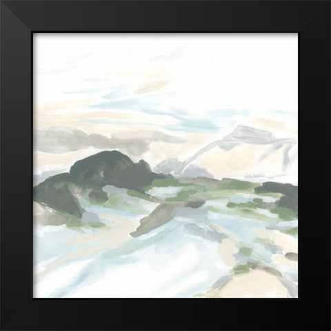 Open Currents II Black Modern Wood Framed Art Print by Vess, June Erica