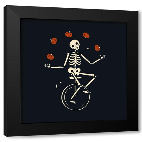 Skeleton Antics IV Black Modern Wood Framed Art Print by Barnes, Victoria