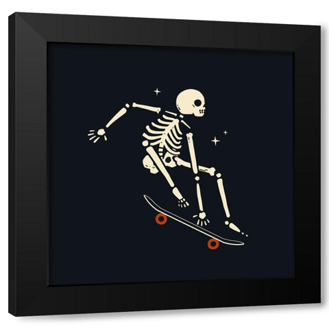 Skeleton Antics V Black Modern Wood Framed Art Print with Double Matting by Barnes, Victoria