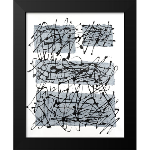 Paynes Blocks II Black Modern Wood Framed Art Print by Willett, Michael