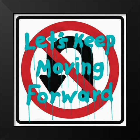 Graffiti Sign III Black Modern Wood Framed Art Print by Saunders, Alonzo