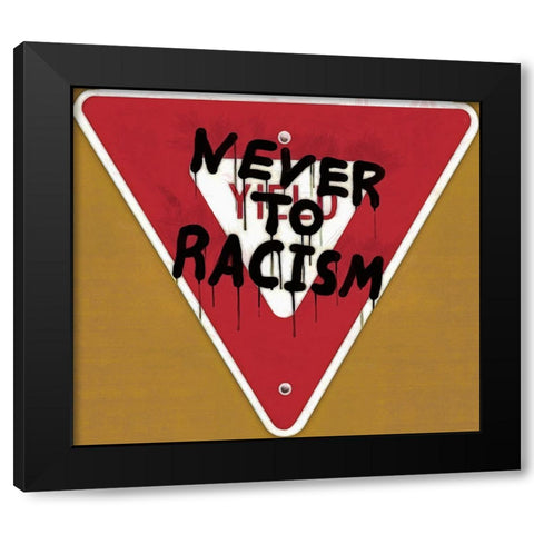 Graffiti Sign V Black Modern Wood Framed Art Print with Double Matting by Saunders, Alonzo
