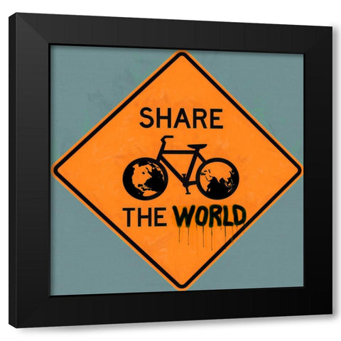 Graffiti Sign VI Black Modern Wood Framed Art Print with Double Matting by Saunders, Alonzo