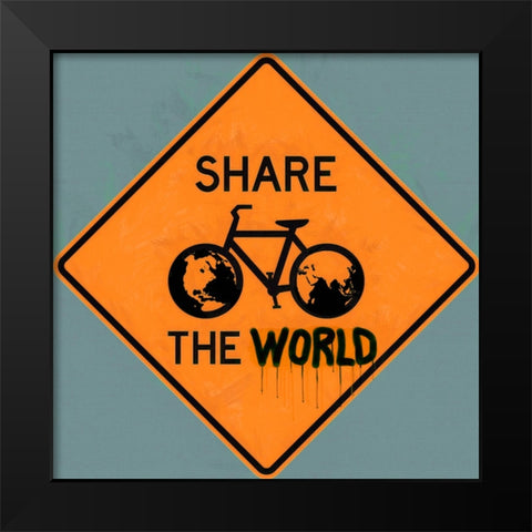 Graffiti Sign VI Black Modern Wood Framed Art Print by Saunders, Alonzo