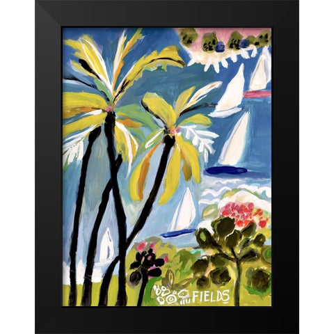Palm Landscape II Black Modern Wood Framed Art Print by Fields, Karen