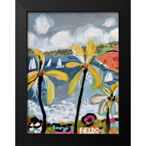 Palm Landscape III Black Modern Wood Framed Art Print by Fields, Karen