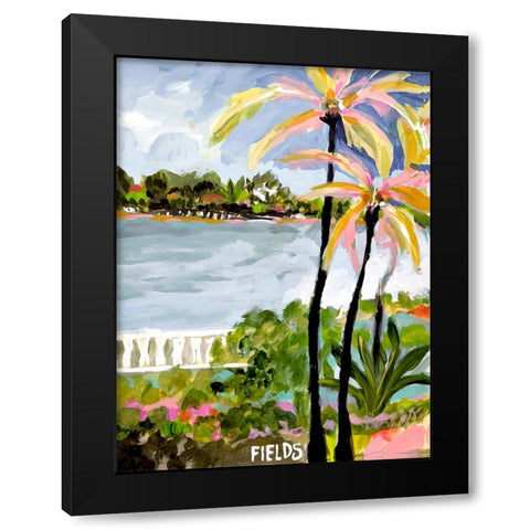 Palm Landscape IV Black Modern Wood Framed Art Print by Fields, Karen