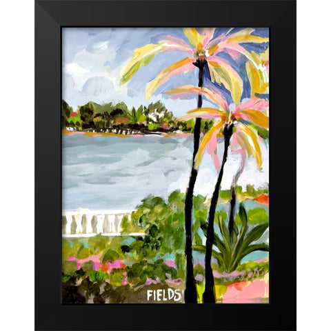 Palm Landscape IV Black Modern Wood Framed Art Print by Fields, Karen